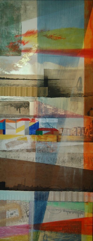 Venetian Recollection 40x100cm mixed media on board 